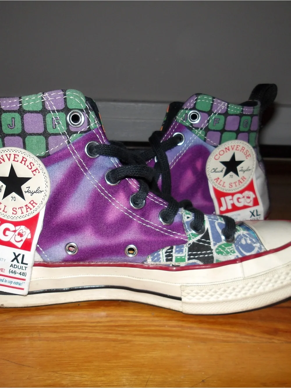 Joe Fresh Goods Converse Multi-Color Graphic High Top Sneakers - Picture 2 of 4